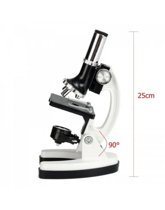 Mikroskop Taşınabilir Set 28 Parça Eğitim Mikroskop Kiti 300x 600x Ve 1200x Çocuklara