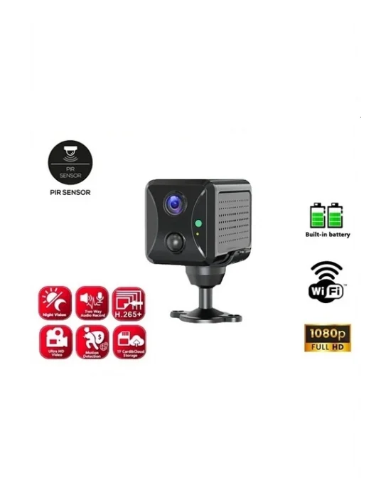 Mini Pır Sensörlü Algılamalı Sesli Konuşmalı 1080p Hd Wifi Kamera
