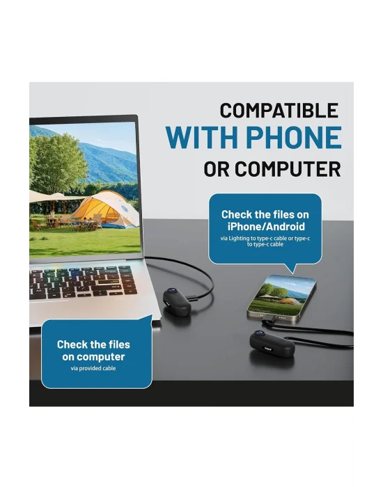 Mini Wıfı Aksiyon Kamerası 1080p Taşınabilir Vücut Kamerası Giyilebilir Video Kaydedici Ipx7 Su Geçirmez