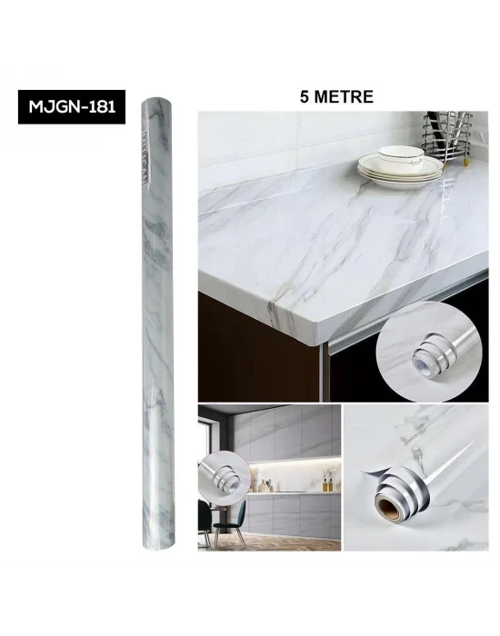 Mermer Desen Folyo Beyaz