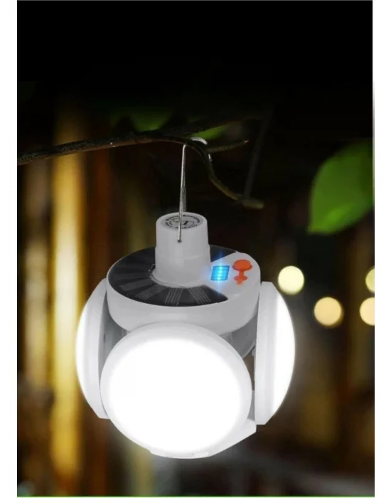 P-038 Solar Güneş Enerji Ve Usb Sarjli 5 Kanatlı