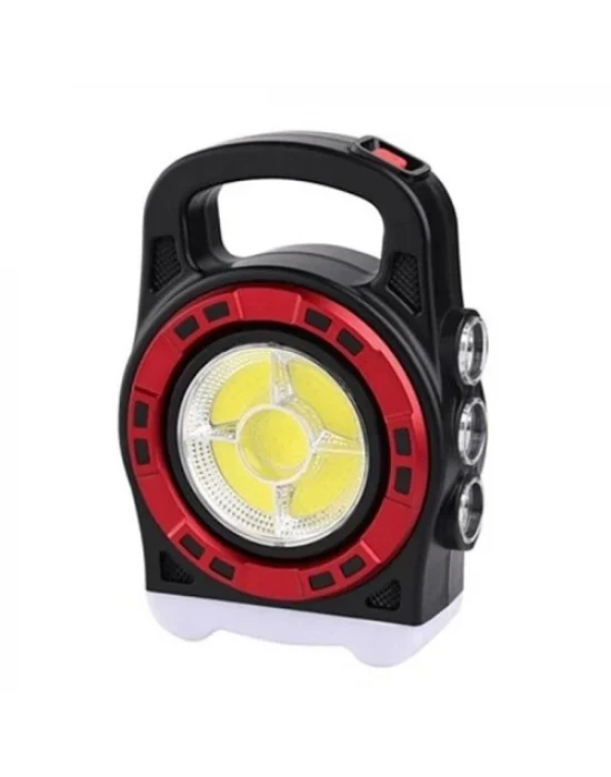 P-6678c Dış Mekan Solar Şarj Işığı Çok Fonksiyonlu Projektör Hazine Güçlü Işık El Feneri