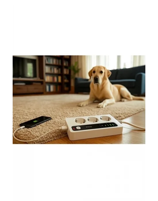 P10 3x Priz 3000w Akım Korumalı 4x Usb 2x Type-c Girişli Çoklu Priz