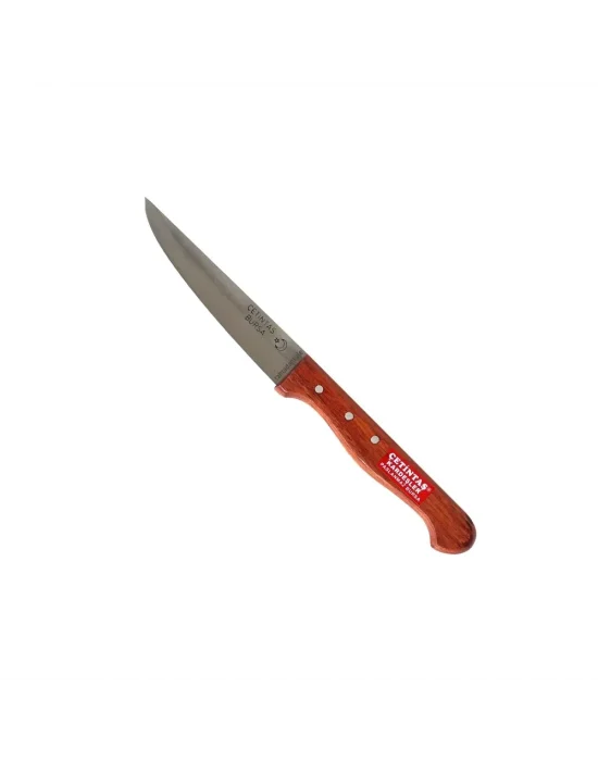 Paslanmaz Bursa Sebze Bıçağı 12 Cm, Ahşap Gül Sap