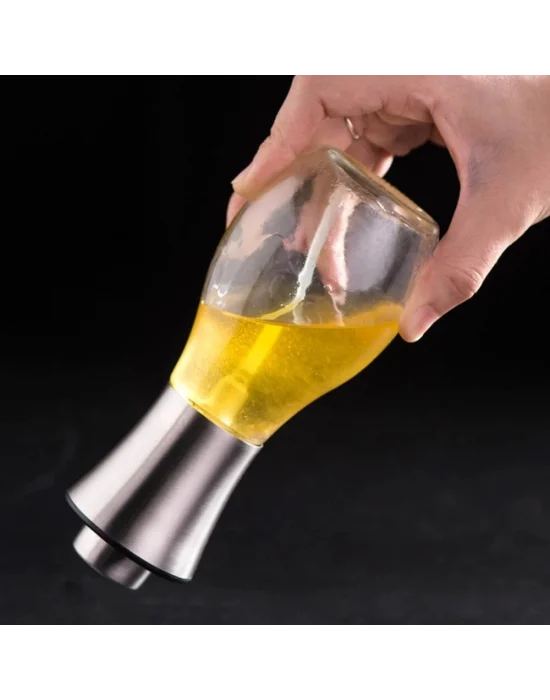 Paslanmaz Çelik Başlıklı Cam Spray Yağdanlık