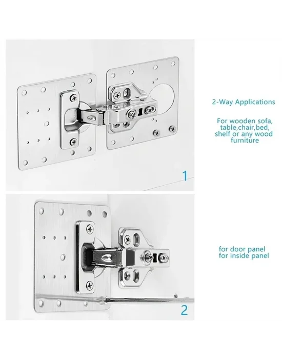 Paslanmaz Çelik Menteşe Onarım Plakası
