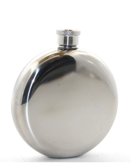 Paslanmaz Çelik Yuvarlak 5 Oz Tekli Matara Alk2676