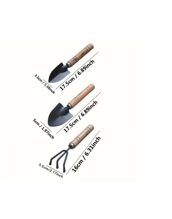 Portatif Kazma Kürek Tırmık Seti
