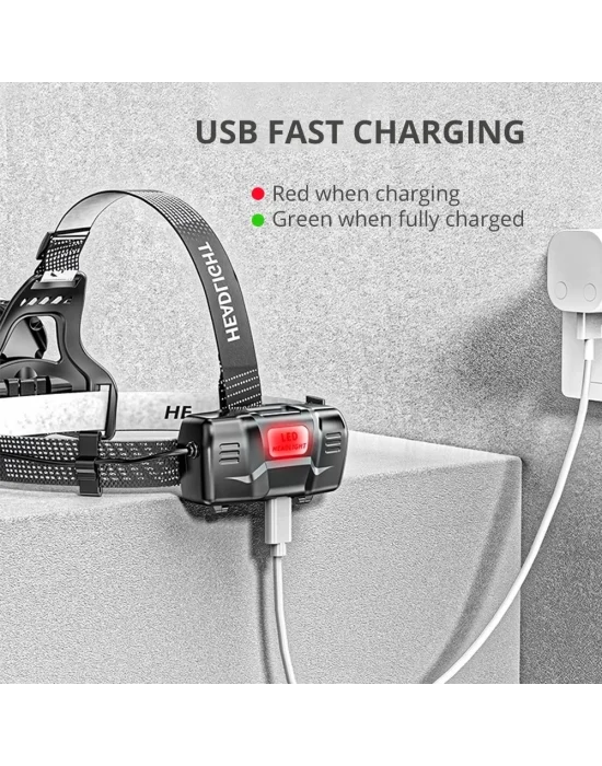 Ps-8002 Sensörlü Zoomlu Profesyonel Şarjlı Kafa Lambası