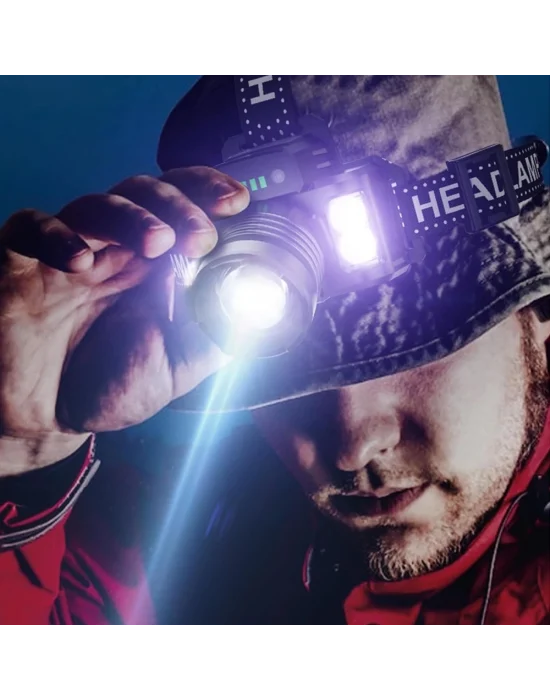 Sensörlü Cree Tg Led  Şarjlı Kafa Lambası  Wt-625