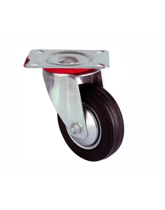 Servis Tekeri - Tablalı Siyah Döner - Çap 125 Mm