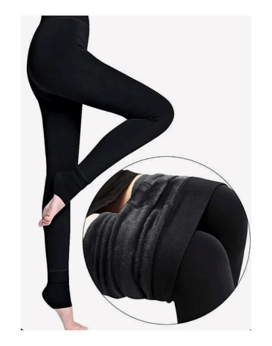 Siyah Peluş Tayt Pt580-1