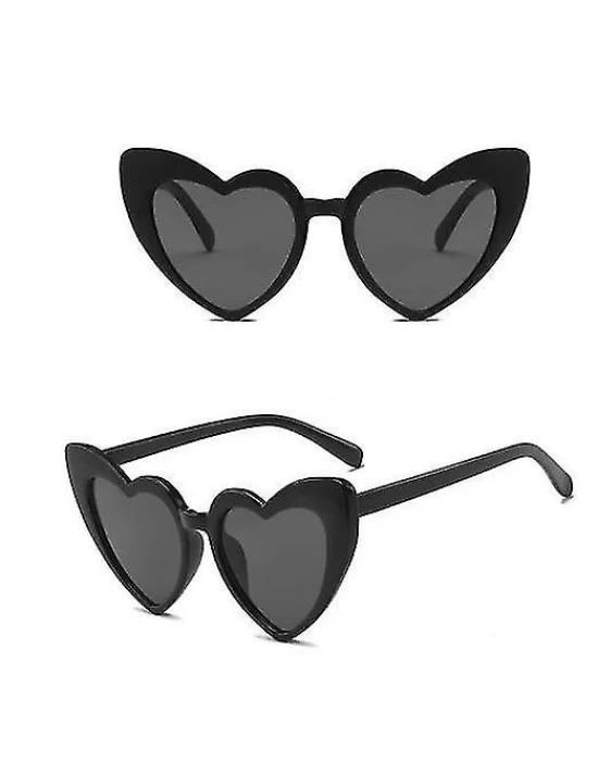 Siyah Renk Kalp Şekilli Parti Gözlüğü 15x5 Cm