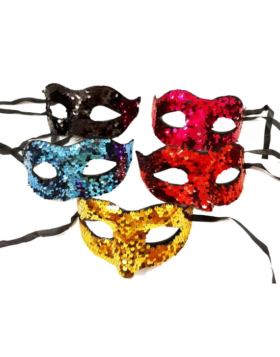 Siyah Renk Lazer Kesim Üzeri Kristal Taşlı Metal Lüks Maske Balo Parti