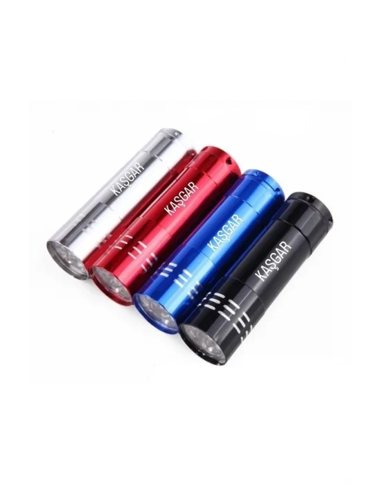 Süper Parlak 9 Ledli Metal Mini El Feneri