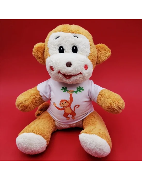 Tasarım Tişörtlü Oyuncak Maymun