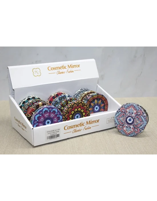 Taşlı El Aynası Yuvarlak İnce Alk3758