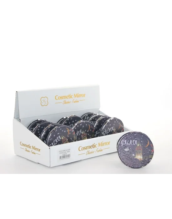 Taşlı İstanbul Tasarımı El Aynası İnce Alk2480