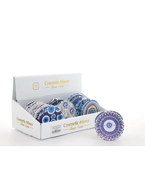 Taşlı Nazar Boncuklu El Aynası İnce Alk2497