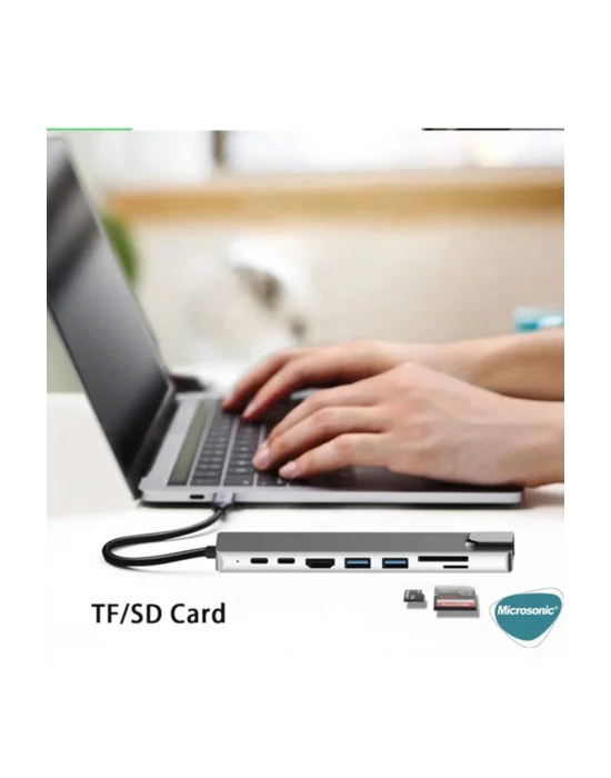 Type-c To Hdtv Multifunction Adapter 8 Port Kablo