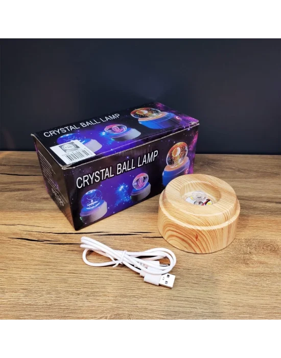 Usb&039li Yonca Tasarımlı Dönen Cam Küre