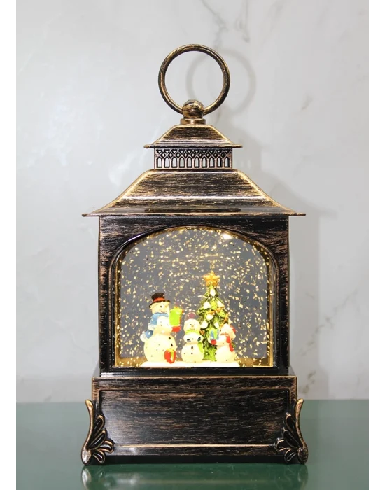 Yılbaşı Temalı Işıklı Müzikli Kar Küresi Alk3214