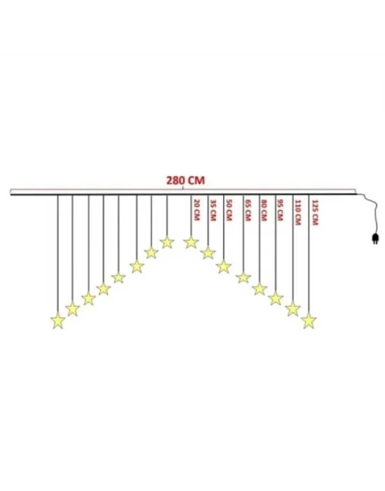 Yıldız Perde Led Çapraz