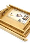 3lü Bambu Tepsi Alk2167