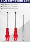 3lü Tornavida Seti (düz Tornavida + Yıldız Tornavida + Kontrol Kalemi)