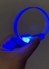 3 Modlu Pilli Led Işıklı Esnek Parti Bilekliği Mavi