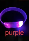 3 Modlu Pilli Led Işıklı Esnek Parti Bilekliği Mor