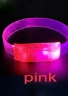 3 Modlu Pilli Led Işıklı Esnek Parti Bilekliği Pembe