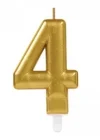 4 Rakam Mum Gold Renk
