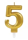 5 Rakam Mum Gold Renk