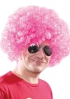 Açık Pembe Renk Kıvırcık Afro Bonus Peruk