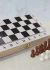 Ahşap Kutulu Satranç Ve Tavla Seti Alk4021