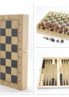 Ahşap Satranç Ve Tavla Seti Alk4236