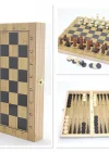 Ahşap Satranç Ve Tavla Seti Alk4243