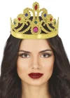 Altın Renk Plastik Prenses Tacı Kraliçe Tacı 60 Cm