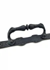 Antika Tarz Dekoratif Pirinç Dar Yan Çekme Kapı Kolu - 225x37 Mm, Oksit