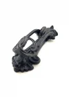 Antika Tarz Dekoratif Pirinç Doğa Kapı Tokmağı, Taktak - 205x73 Mm, Oksit