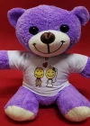 Aşık Çiftler Tişörtlü Mor Peluş Ayıcık