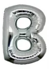 B Harf Folyo Balon Gümüş Renk  40 İnç