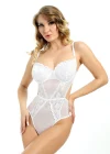 Beyaz Dantelli Bodysuit - 887b