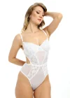 Beyaz Dantelli Bodysuit - 887b