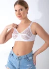 Beyaz Dantelli Toparlayıcı Sütyen - 506