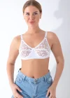 Beyaz Dantelli Toparlayıcı Sütyen - 506