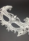 Beyaz Renk Dantel Kesim Dantel İşlemeli Balo Parti Maskesi 1 No