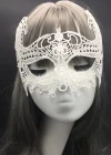 Beyaz Renk Dantel Kesim Dantel İşlemeli Balo Parti Maskesi 1 No