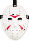 Beyaz Renk Kırmızı Çizgili Tam Yüz Hokey Jason Maskesi Hannibal Maskesi
